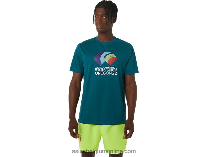 heren ready-set ii korte mouw wc V6HXR21235 fluweel grenen Asics