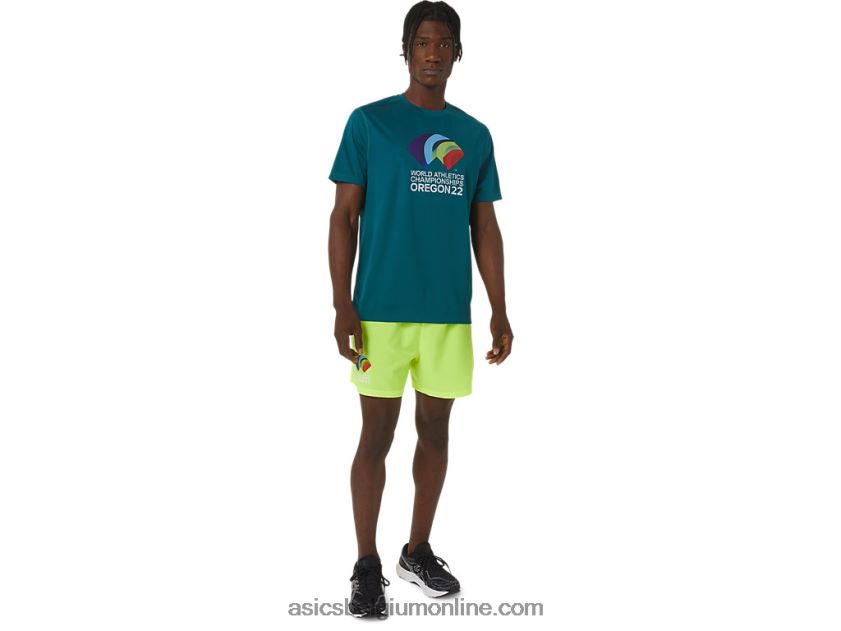 heren ready-set ii korte mouw wc V6HXR21235 fluweel grenen Asics