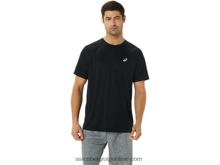 heren ready-set lyte korte mouw V6HXR21417 prestatie zwart Asics