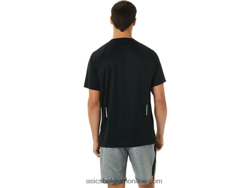 heren ready-set lyte korte mouw V6HXR21417 prestatie zwart Asics