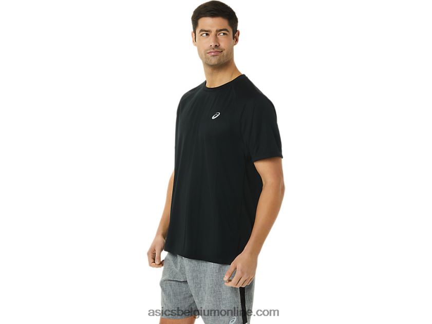 heren ready-set lyte korte mouw V6HXR21417 prestatie zwart Asics