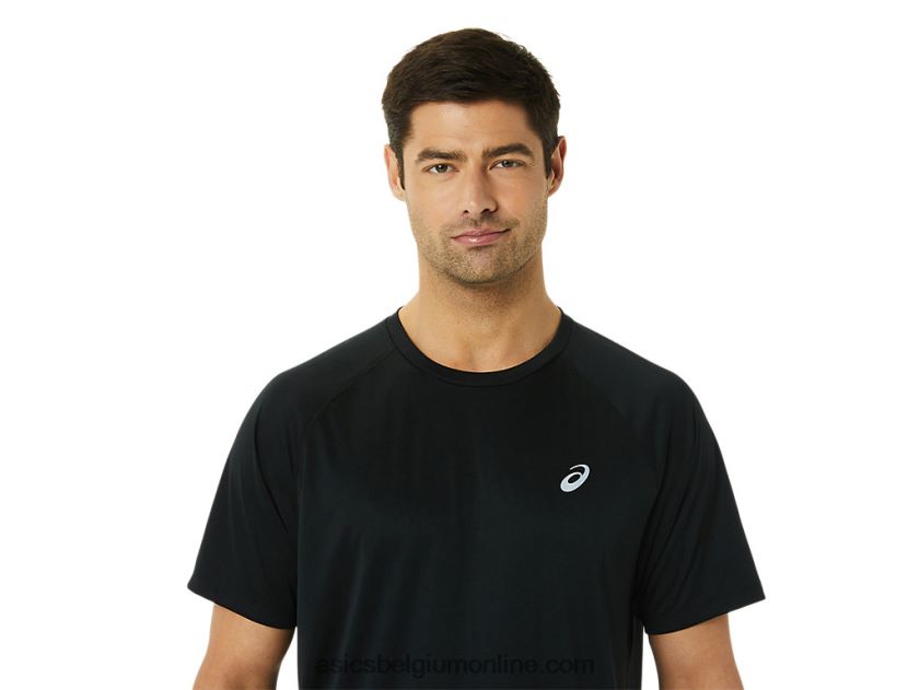 heren ready-set lyte korte mouw V6HXR21417 prestatie zwart Asics