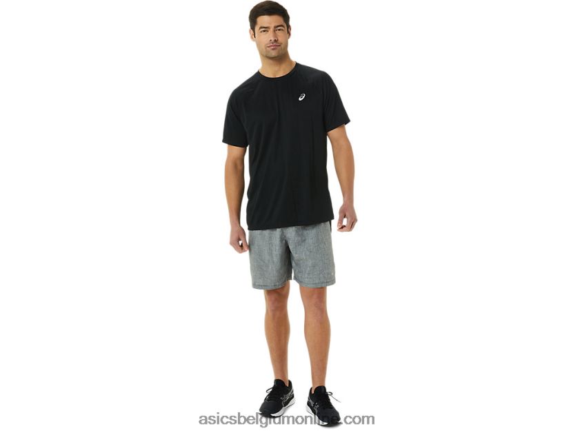 heren ready-set lyte korte mouw V6HXR21417 prestatie zwart Asics