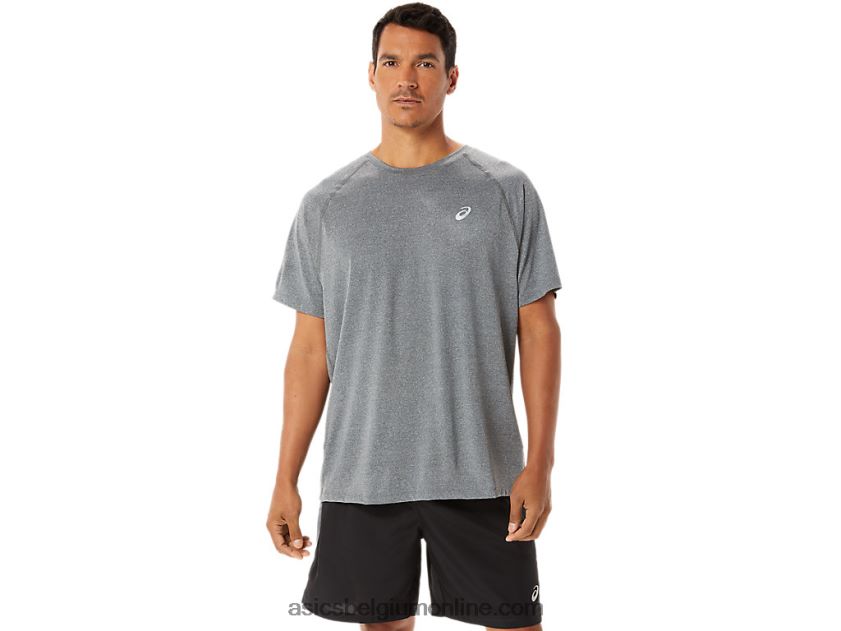 heren ready-set lyte korte mouw V6HXR21418 donkergrijze heide Asics