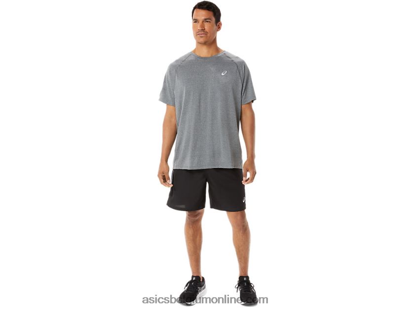 heren ready-set lyte korte mouw V6HXR21418 donkergrijze heide Asics