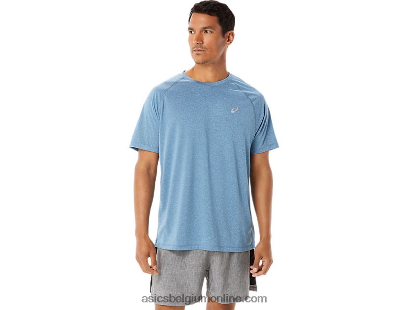 heren ready-set lyte korte mouw V6HXR2928 azuurblauwe heide Asics