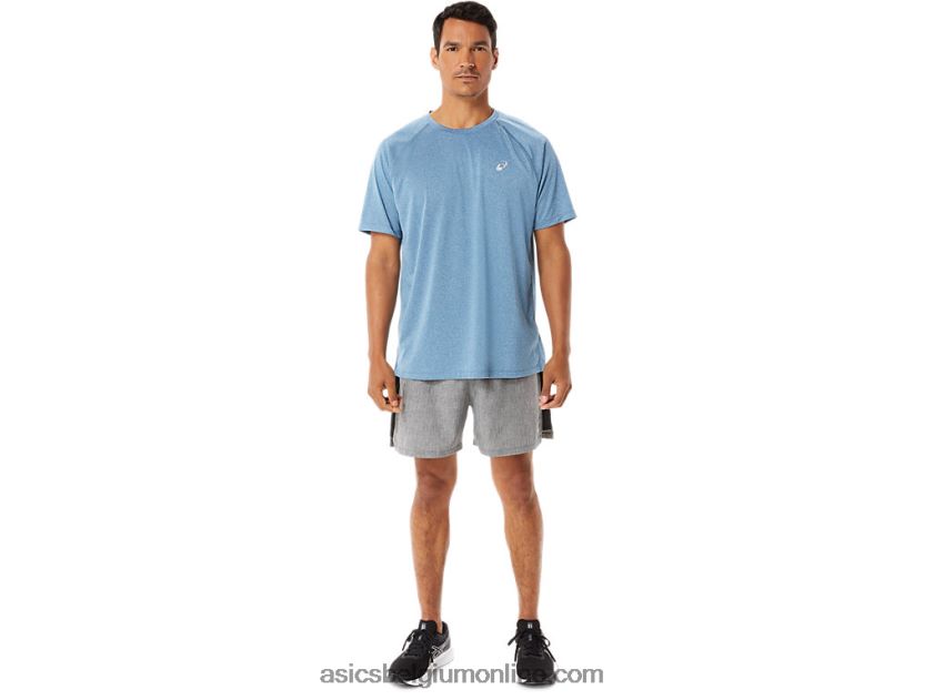 heren ready-set lyte korte mouw V6HXR2928 azuurblauwe heide Asics