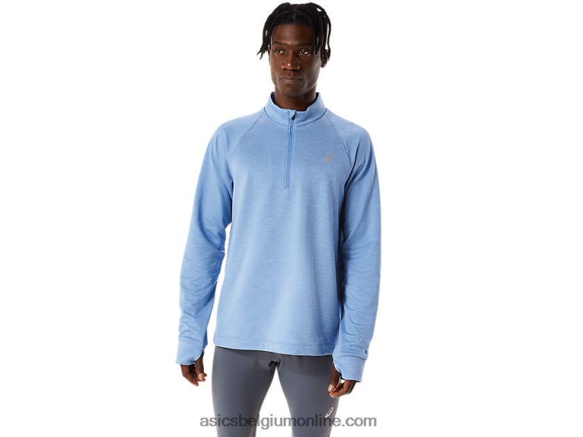 heren thermopolis winter 1/2 rits V6HXR21063 blauwe harmonie heide Asics