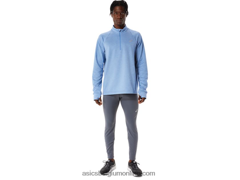heren thermopolis winter 1/2 rits V6HXR21063 blauwe harmonie heide Asics