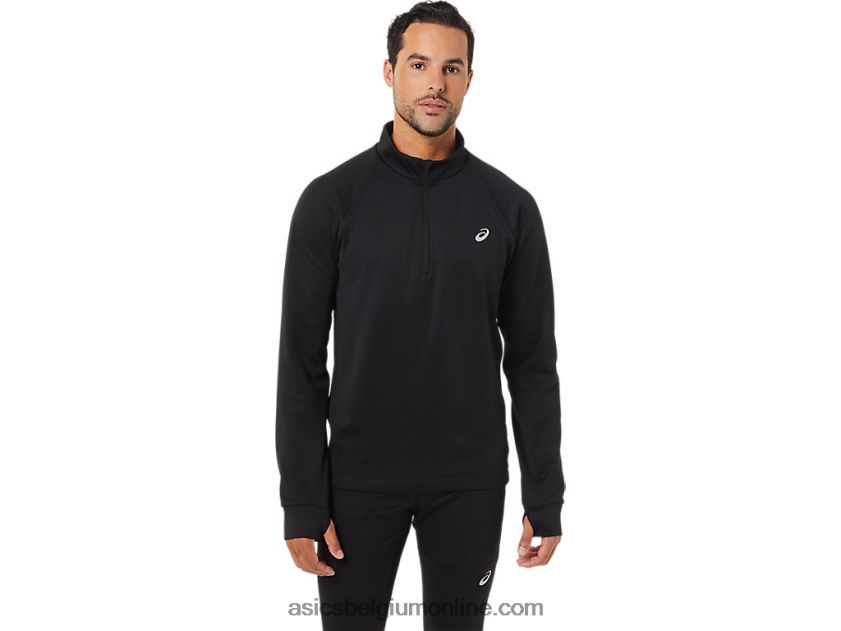 heren thermopolis winter 1/2 rits V6HXR21708 prestatie zwart Asics