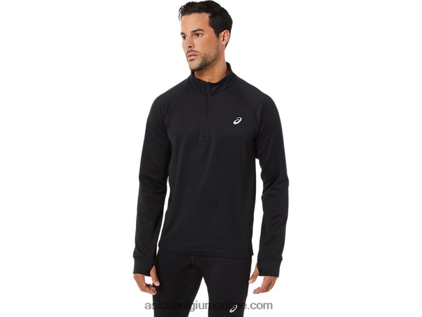 heren thermopolis winter 1/2 rits V6HXR21708 prestatie zwart Asics