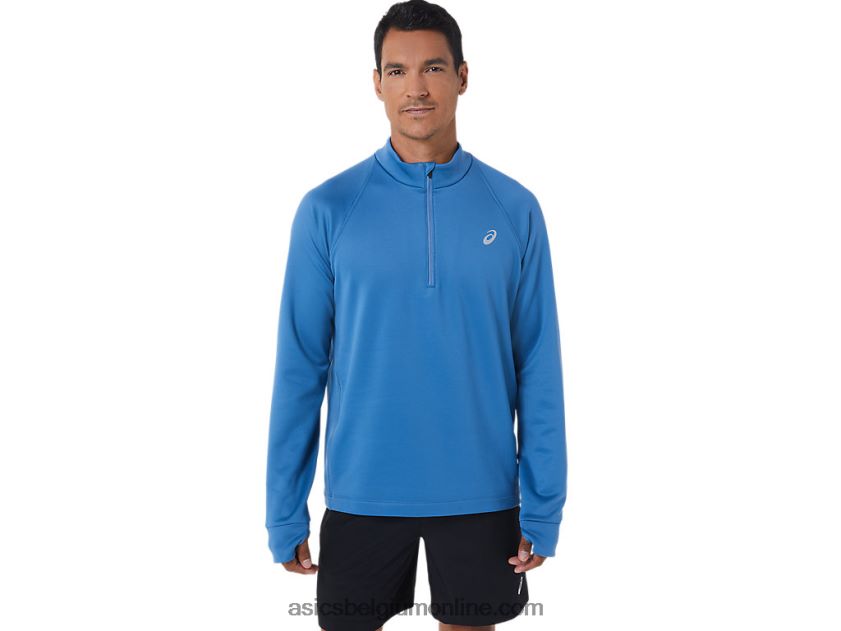 heren thermopolis winter 1/2 rits V6HXR2836 azuur Asics