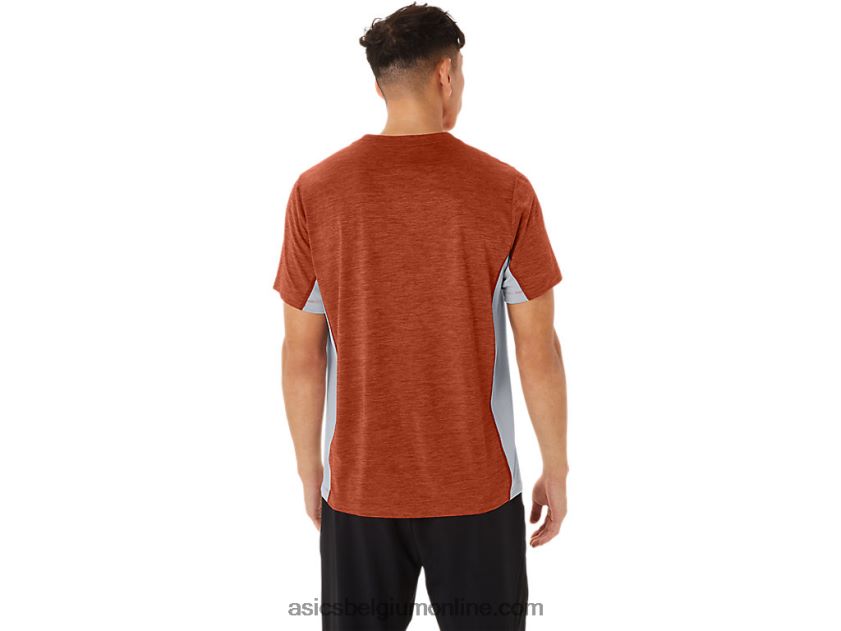 heren train sana korte mouw V6HXR2202 spice latte/sheet rock Asics