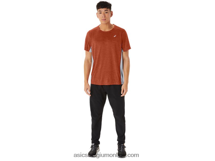 heren train sana korte mouw V6HXR2202 spice latte/sheet rock Asics
