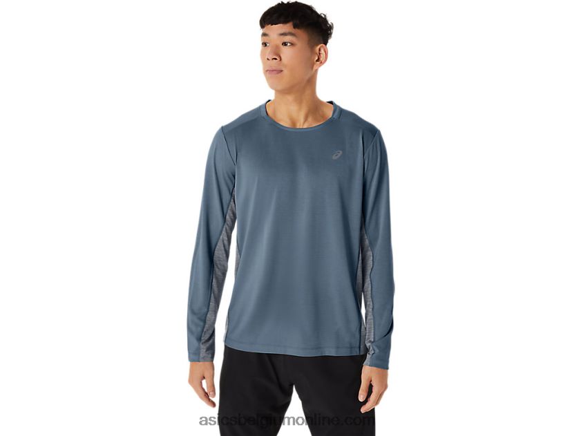 heren train sana lange mouw V6HXR2200 staalblauw/peacoat Asics