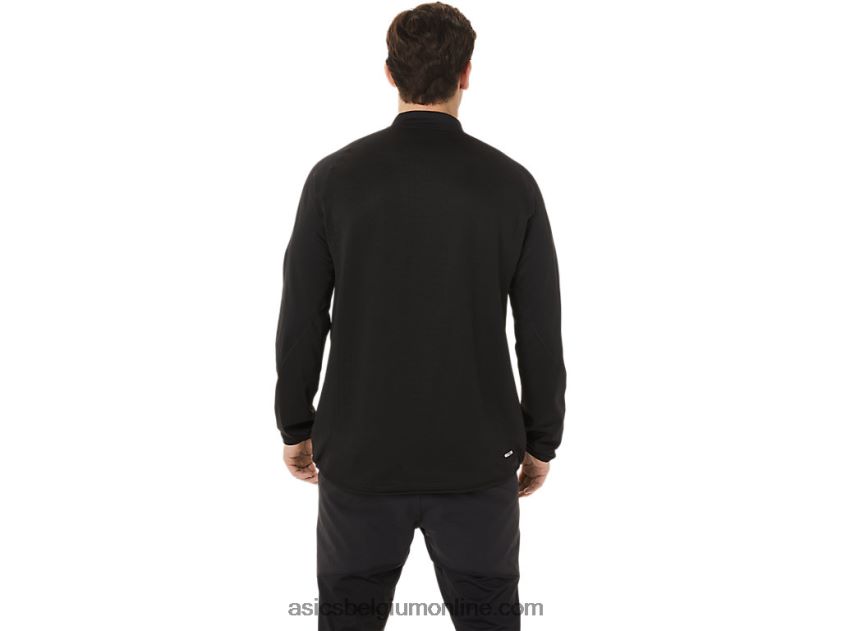 herentop van actibreeze jacquard met 1/2 rits V6HXR2760 prestatie zwart Asics