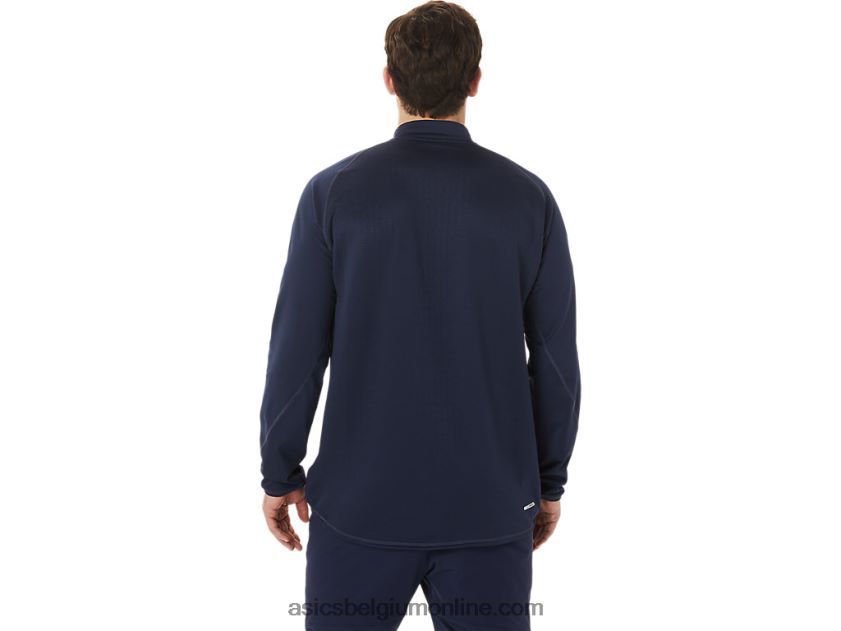 herentop van actibreeze jacquard met 1/2 rits V6HXR2761 middernacht Asics
