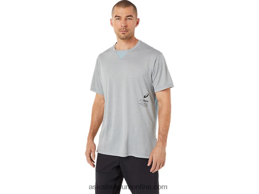 herentop van actibreeze jacquard met korte mouwen V6HXR21515 bladrotsheide Asics