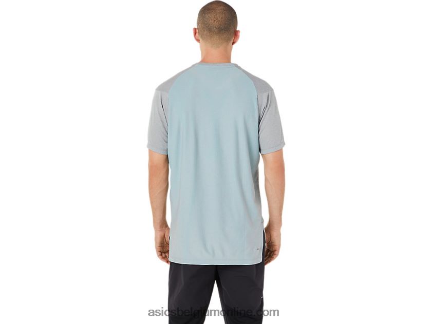 herentop van actibreeze jacquard met korte mouwen V6HXR21515 bladrotsheide Asics