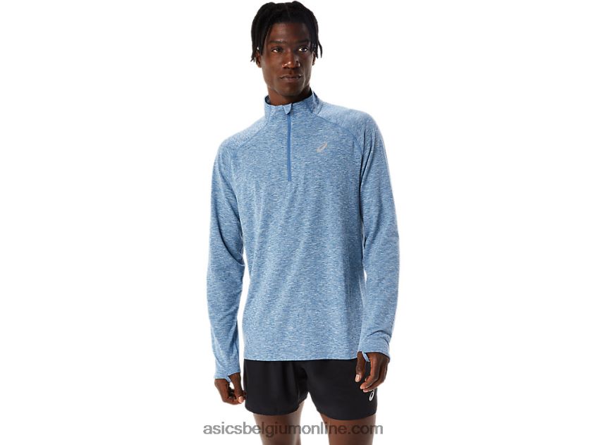 herentrein sana 1/2 ritssluiting V6HXR21084 azuurblauwe heide Asics