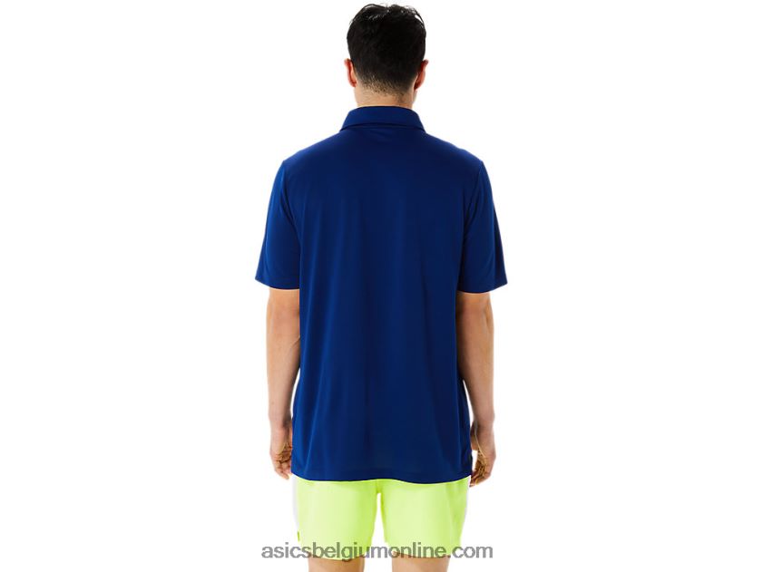 hex gradiëntpolo voor heren V6HXR21216 donkerblauw (pantone 281 c) Asics