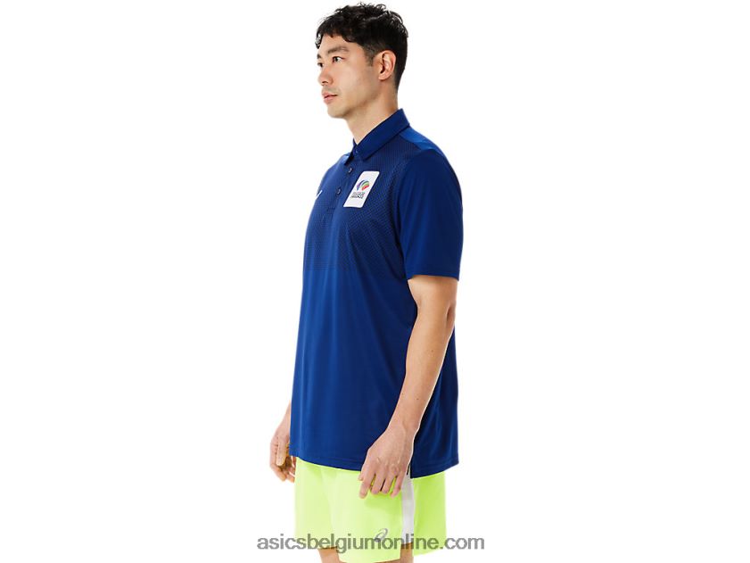 hex gradiëntpolo voor heren V6HXR21216 donkerblauw (pantone 281 c) Asics