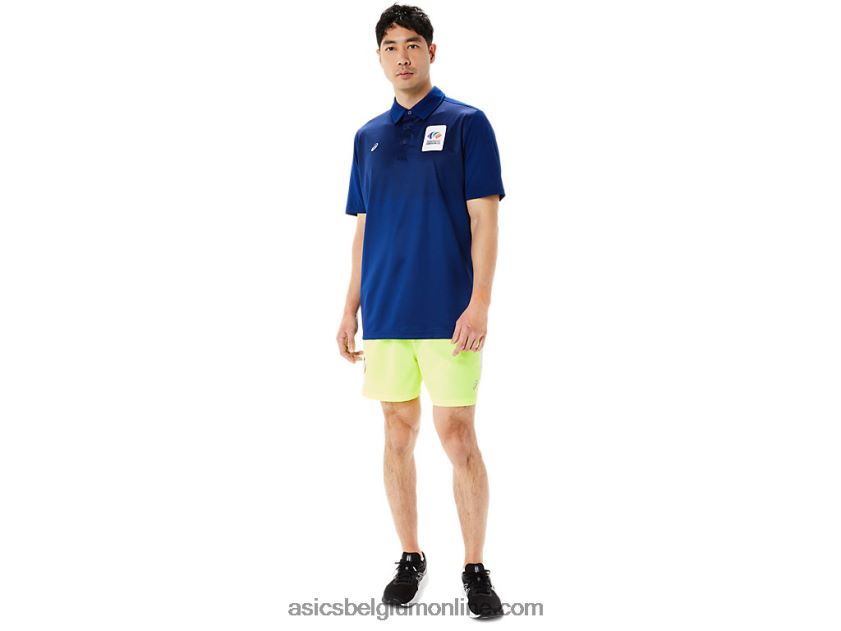 hex gradiëntpolo voor heren V6HXR21216 donkerblauw (pantone 281 c) Asics
