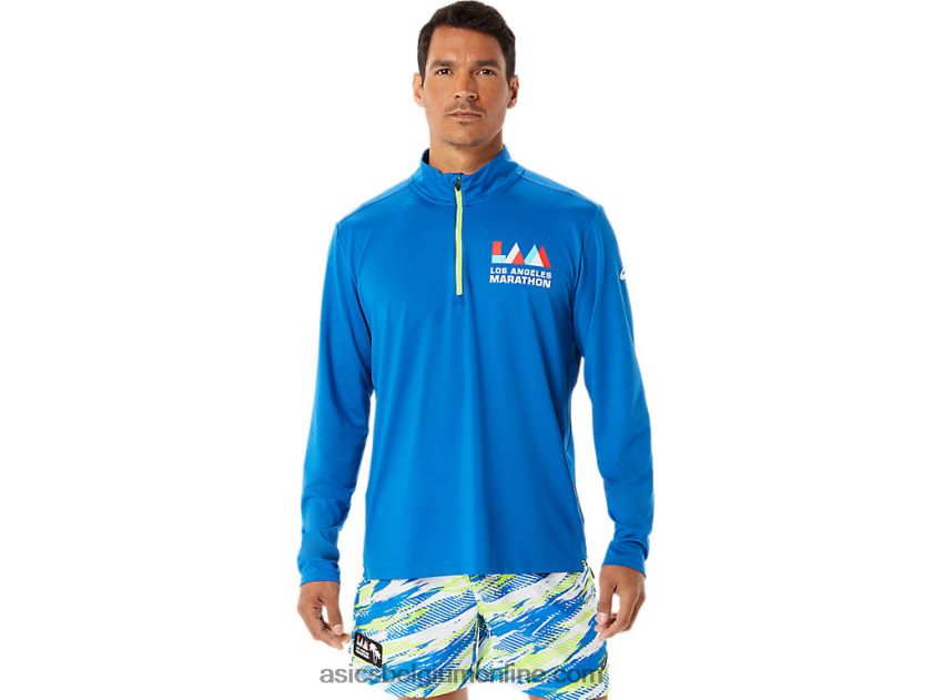 kant-en-klare halfzip lam voor heren V6HXR21339 meer drive/hazard groen Asics