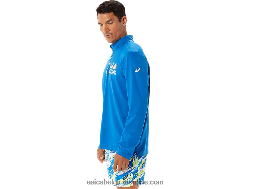 kant-en-klare halfzip lam voor heren V6HXR21339 meer drive/hazard groen Asics