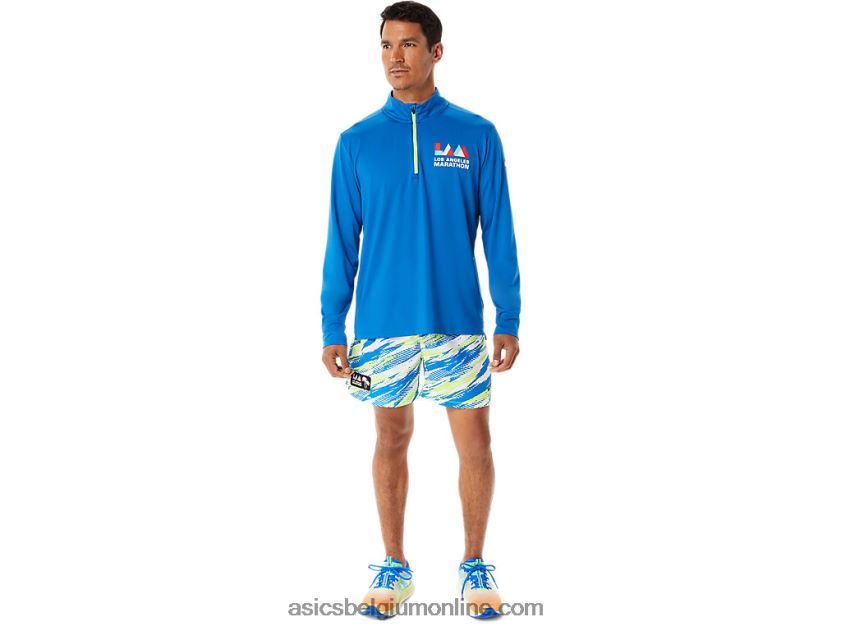 kant-en-klare halfzip lam voor heren V6HXR21339 meer drive/hazard groen Asics
