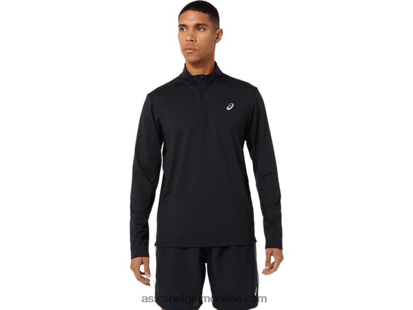 kant-en-klare halve ritssluiting voor heren V6HXR21389 prestatie zwart Asics