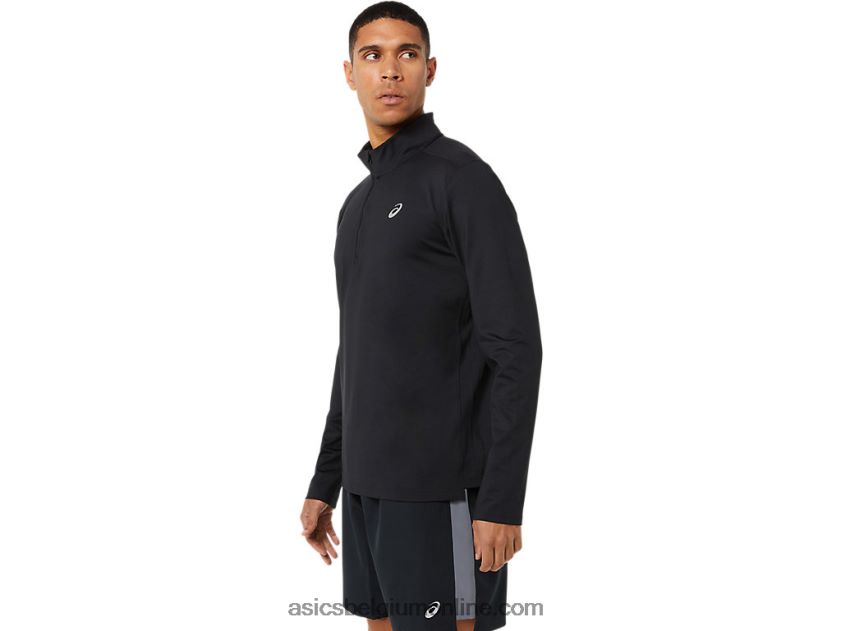 kant-en-klare halve ritssluiting voor heren V6HXR21389 prestatie zwart Asics