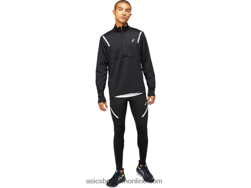 lite-show wintertop met 1/2 rits voor heren V6HXR21629 prestatie zwart Asics
