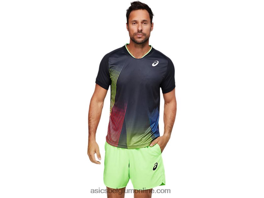 match graphic heren-T-shirt V6HXR21830 prestatie zwart Asics
