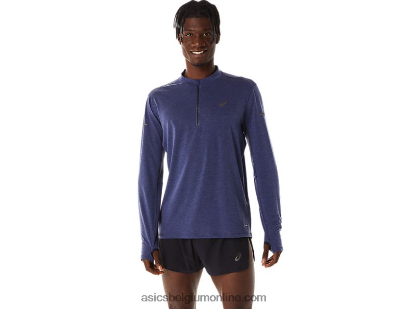 metarun herentop met 1/2 rits en lange mouwen V6HXR2278 Indigo blauw Asics