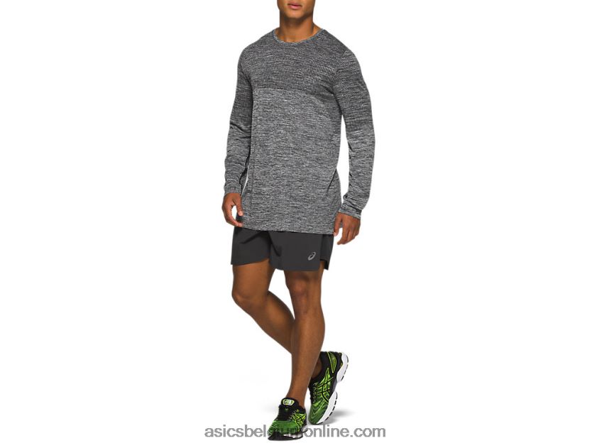 naadloze herenrace met lange mouwen V6HXR22048 prestatie zwart Asics