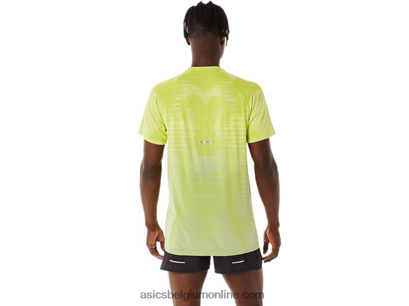 naadloze herentop met korte mouwen V6HXR227 lichte salie/limoenschil Asics