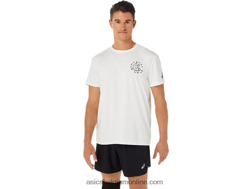 oceaanafvallooptop voor heren V6HXR21487 natuurlijk wit Asics