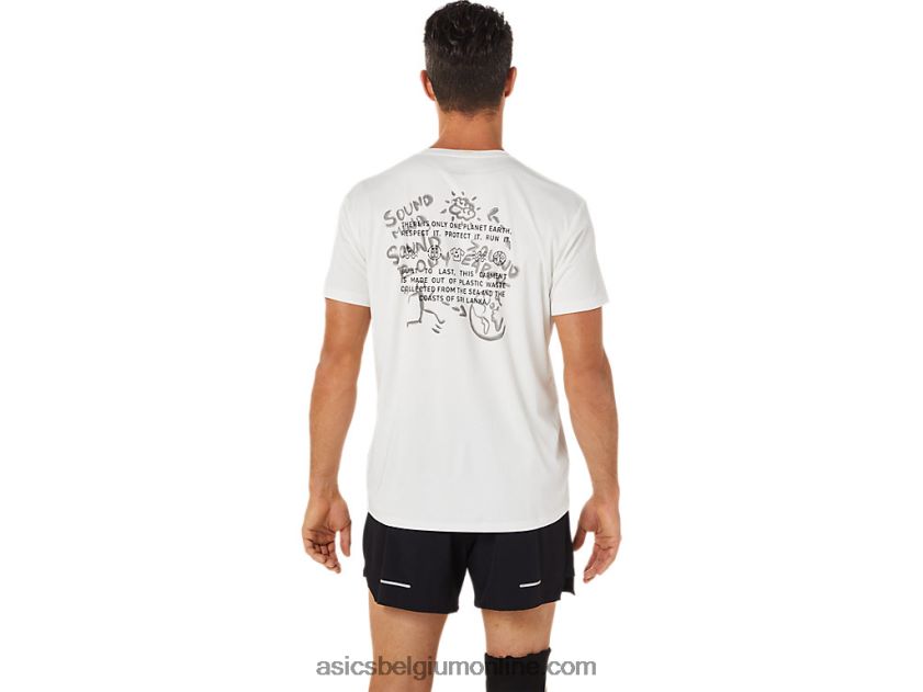 oceaanafvallooptop voor heren V6HXR21487 natuurlijk wit Asics