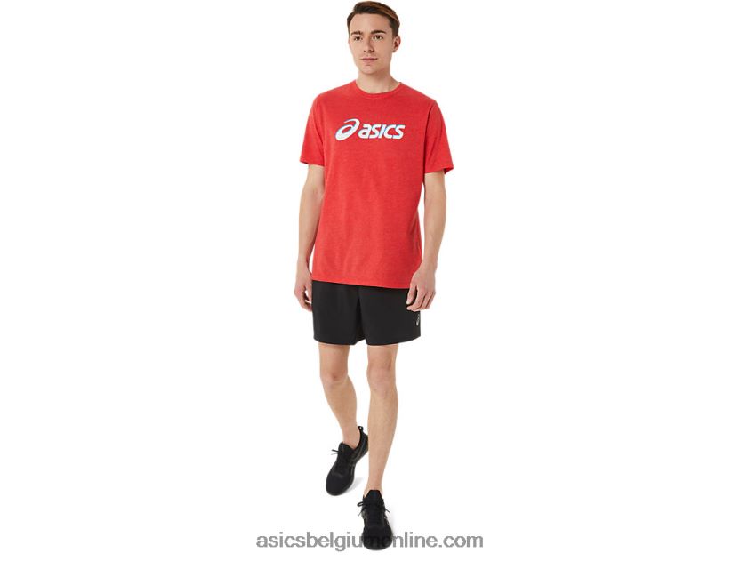 opvallende vierde korte mouw V6HXR21256 klassieke rode heide Asics