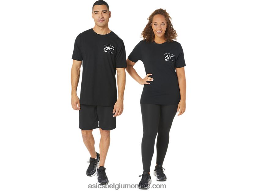 orc lichtgevend ss T-shirt met klein logo V6HXR2800 prestatie zwart Asics