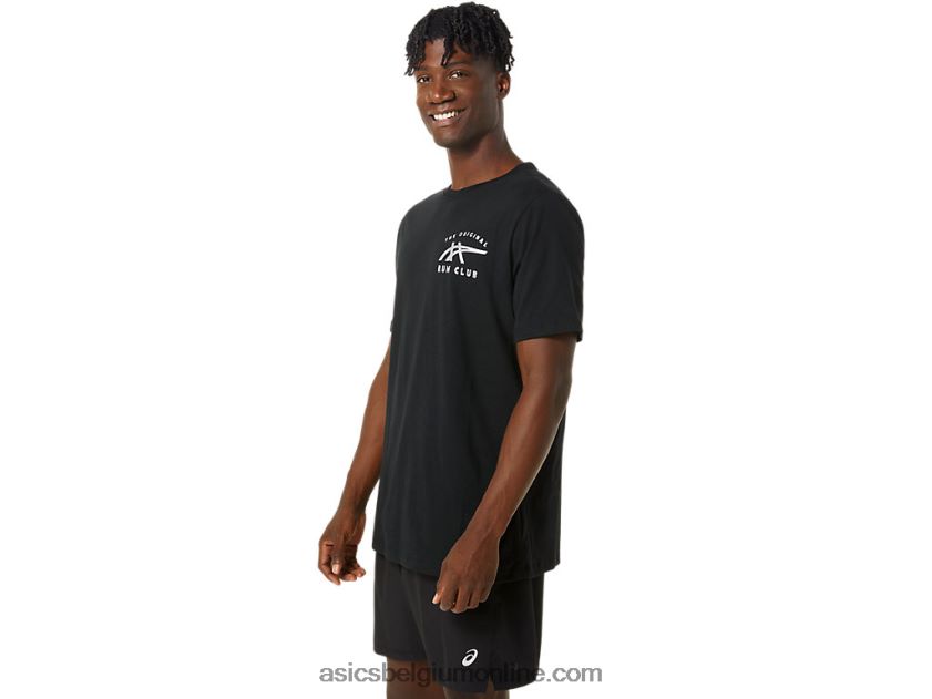 orc lichtgevend ss T-shirt met klein logo V6HXR2800 prestatie zwart Asics