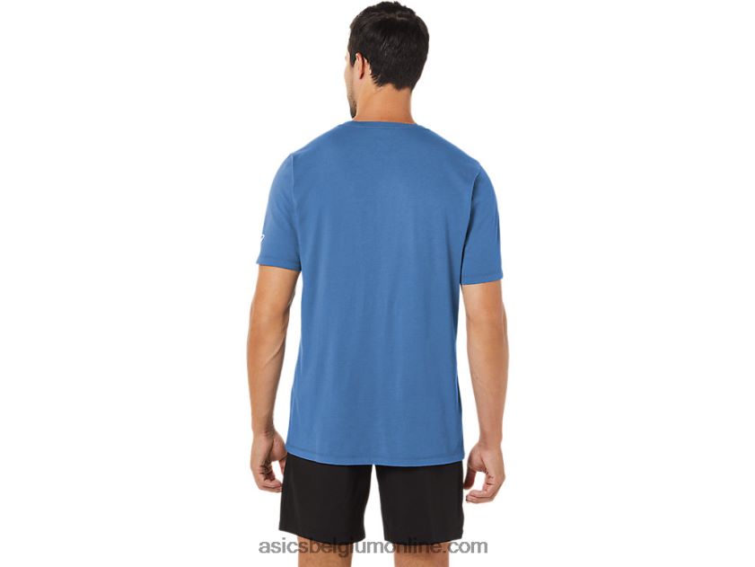 penseel korte mouw T-shirt V6HXR21057 azuur Asics