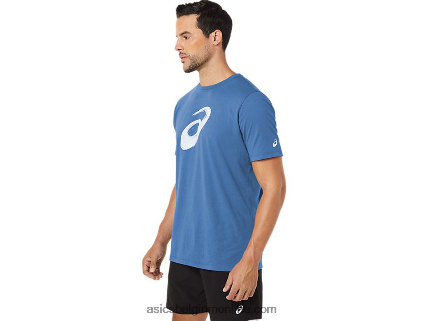 penseel korte mouw T-shirt V6HXR21057 azuur Asics