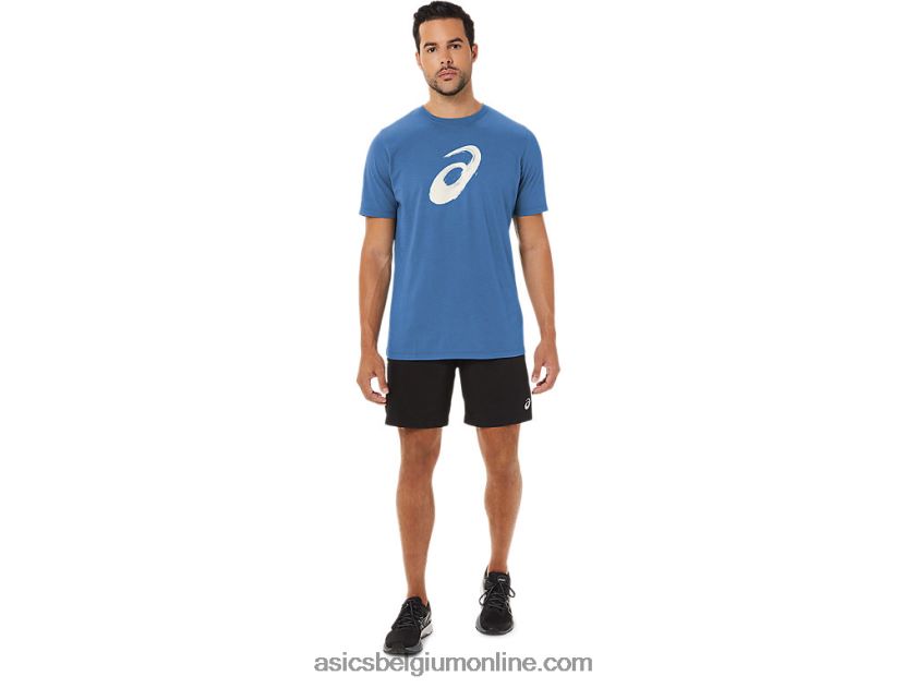 penseel korte mouw T-shirt V6HXR21057 azuur Asics