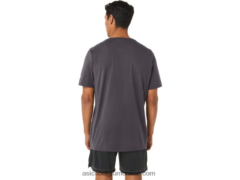 penseel korte mouw T-shirt V6HXR2158 donkergrijze heide Asics