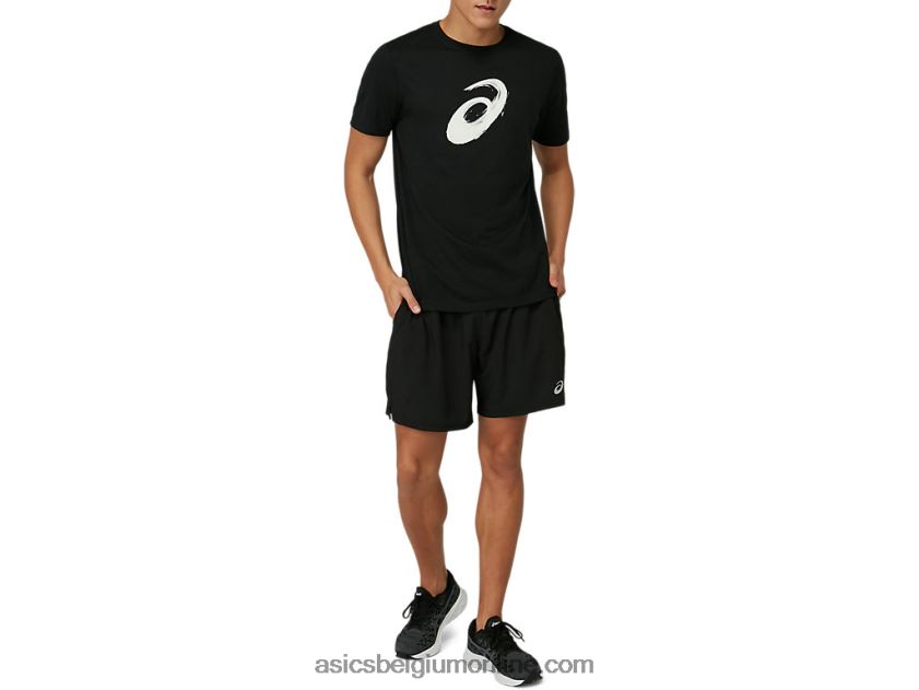 penseel korte mouw T-shirt V6HXR22075 prestatie zwart Asics