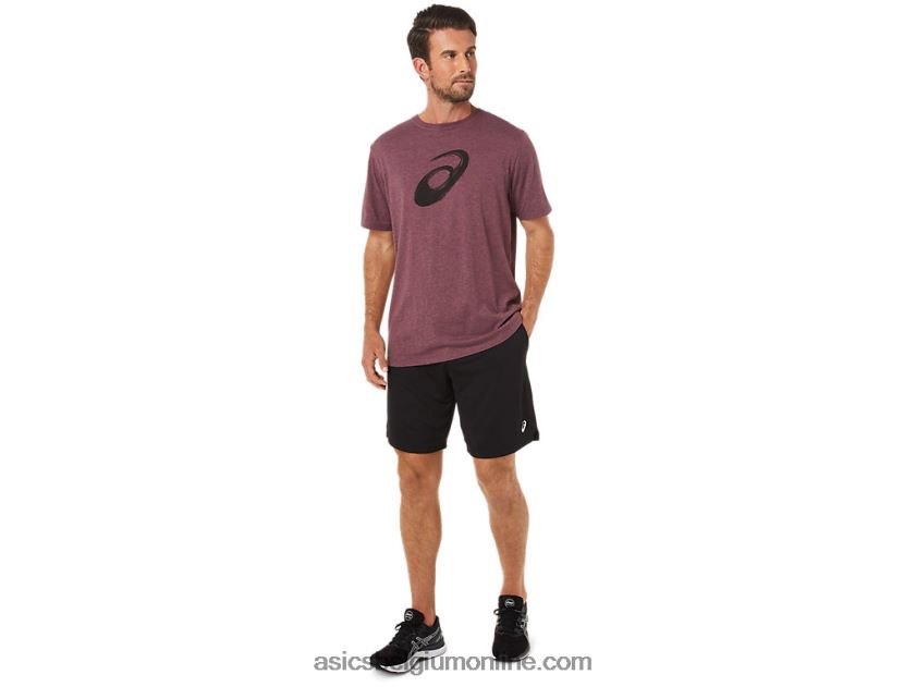 penseel korte mouw T-shirt V6HXR22078 diepe marsheide Asics