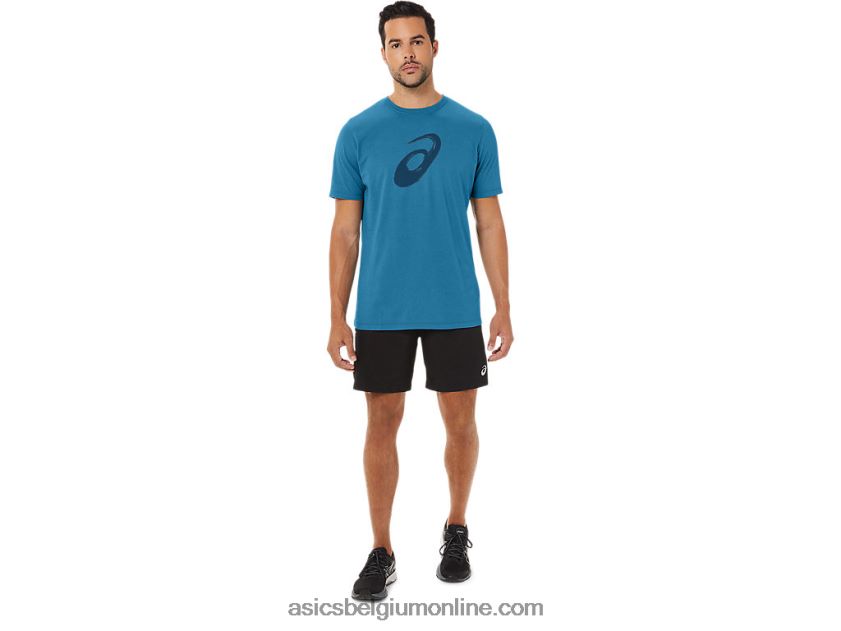 penseel korte mouw T-shirt V6HXR272 eiland blauwe heide Asics