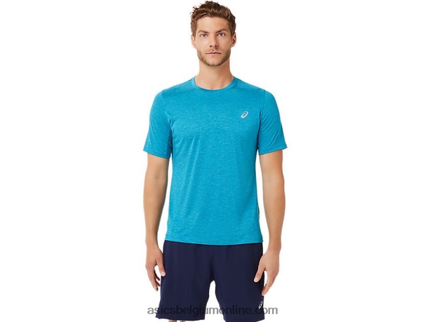 performance-top met korte mouwen voor heren V6HXR22037 groenblauw Asics